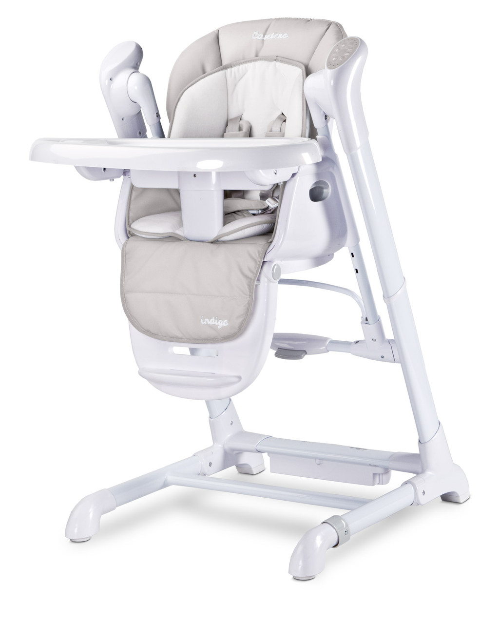 

Стульчик для кормления + качель Caretero Indigo Light Grey