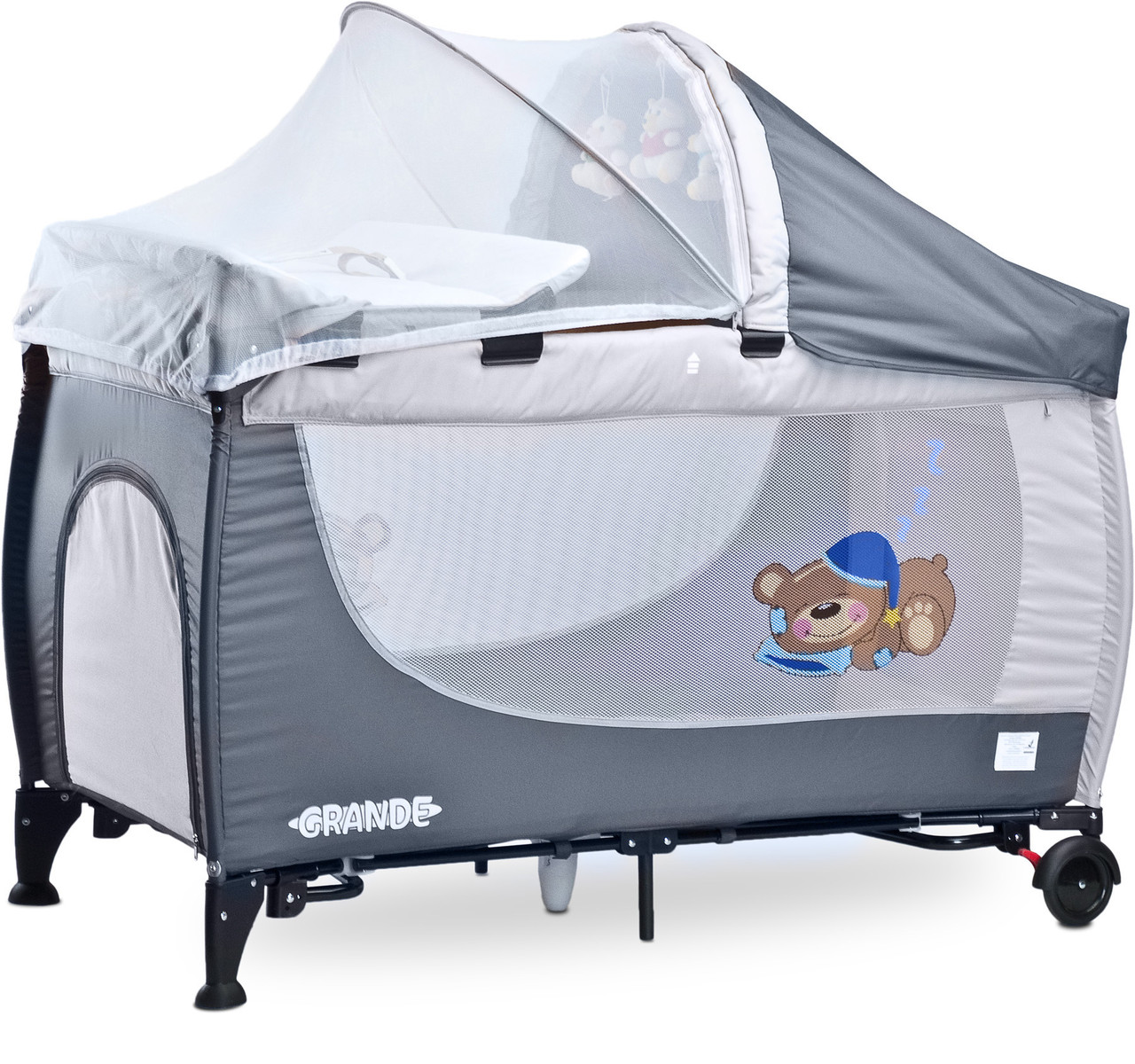 

Детская кровать манеж Caretero Grande 2016 Grey
