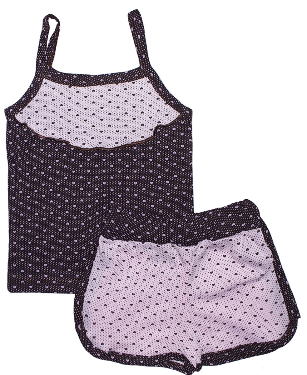 

Пижама (майка + шорты) Малыш Style Сердце ПЖ-15 98-104 см Коричневая