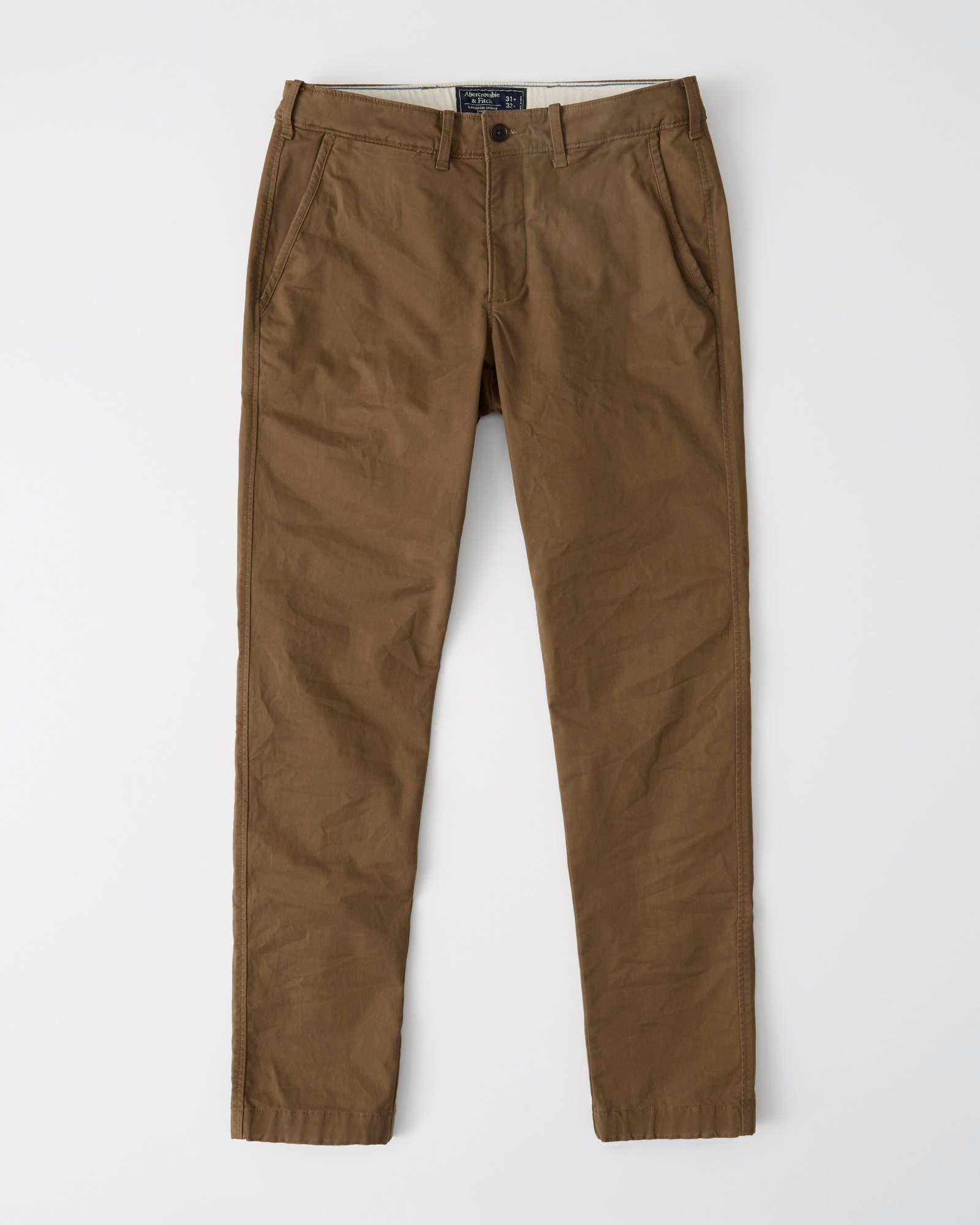 

Брюки мужские - брюки Skinny Chino Abercrombie & Fitch AF8004M 31/30 Коричневый