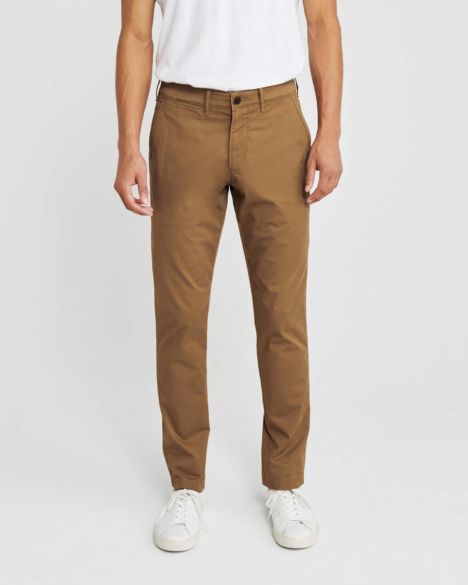 

Брюки мужские - брюки Skinny Chino Abercrombie & Fitch AF8003M 30/30 Коричневый