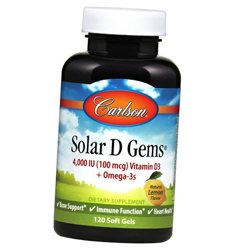 

Solar D Gems 4000 Carlson Labs 120гелкапс Лимон (67353034)