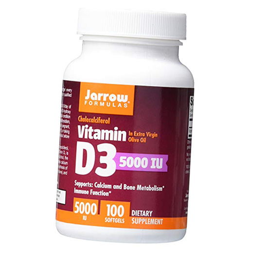 

Витамин Д3, Холекальциферол, Vitamin D3 5000, Jarrow Formulas 100гелкапс (36345061)