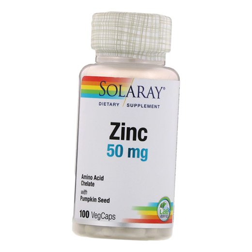 

Цинк, Zinc 50, Solaray 100вегкапс (36411008)