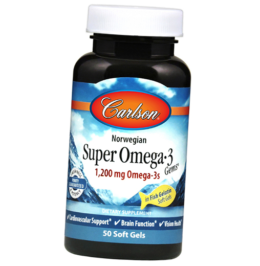 

Norwegian Super Omega-3 Carlson Labs 50гелкапс (67353016)