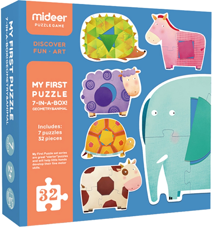 

Пазл-игра MiDeer Геометрические фигуры и животные 32 элемента (MD3022)