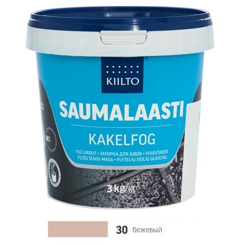 

Затирка для плитки Kiilto Saumalaasti 30 бежевый 3 кг