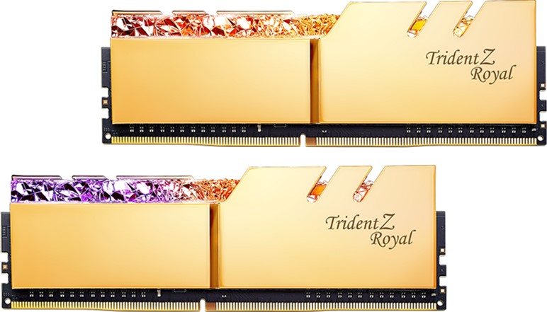 

Оперативная память G.Skill DDR4-3200 32768MB PC4-25600 (Kit of 2x16384) Trident Z Royal Gold (F4-3200C16D-32GTRG)