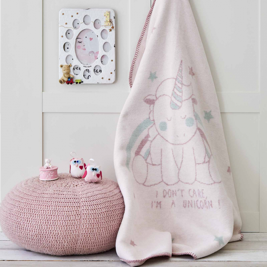 

Детский плед в кроватку Karaca Home Unicorn 100х120 Розовый (svt-2000022268097)