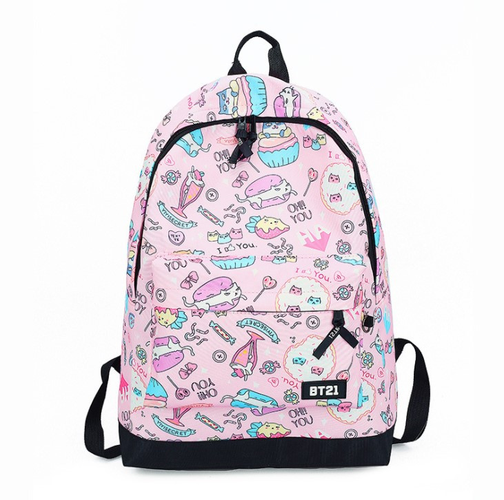 

Рюкзак Jsstore BTS с мимишным рисунком Розовый