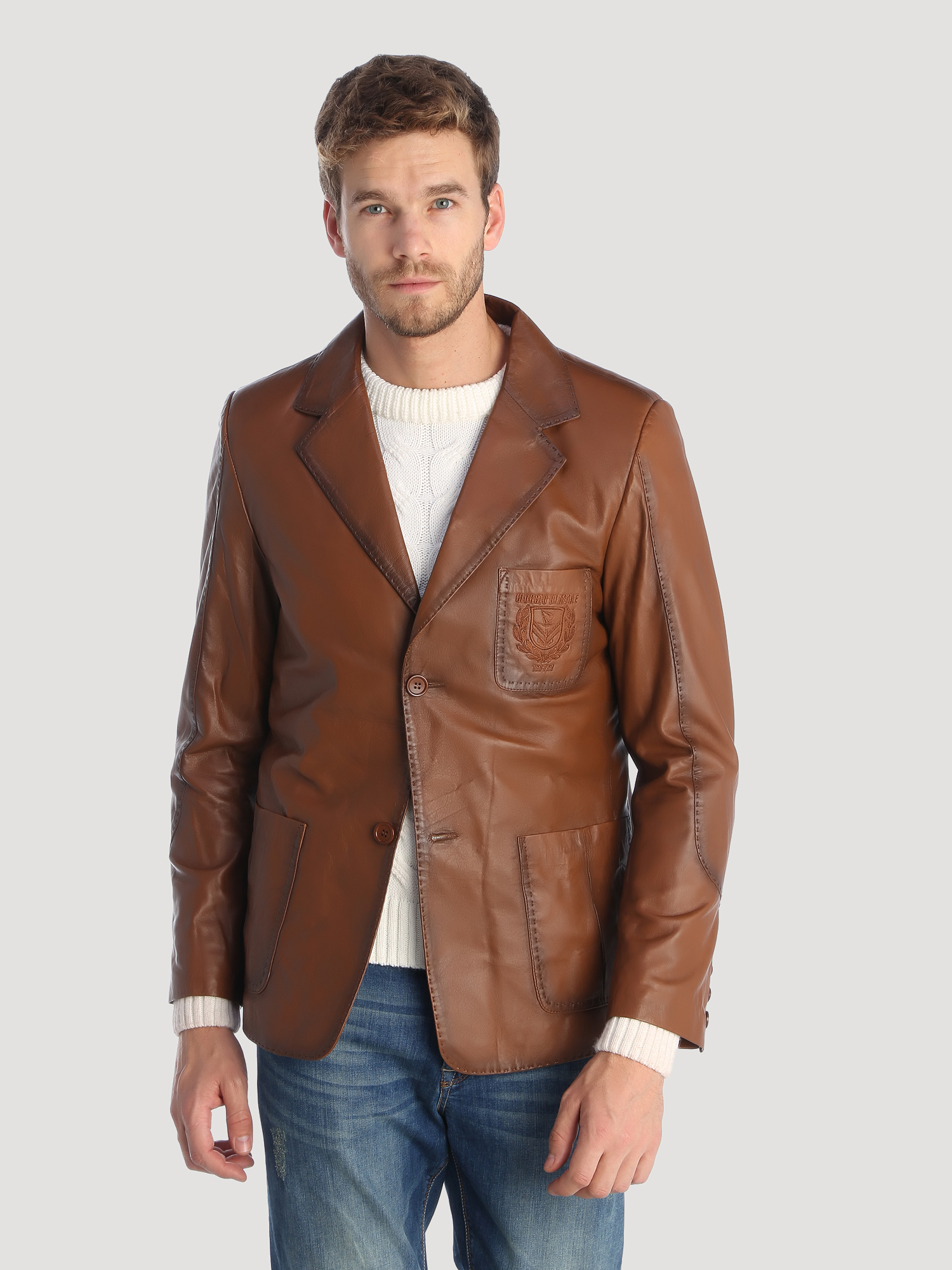 

Кожаная куртка Giorgio di Mare Коричневая S