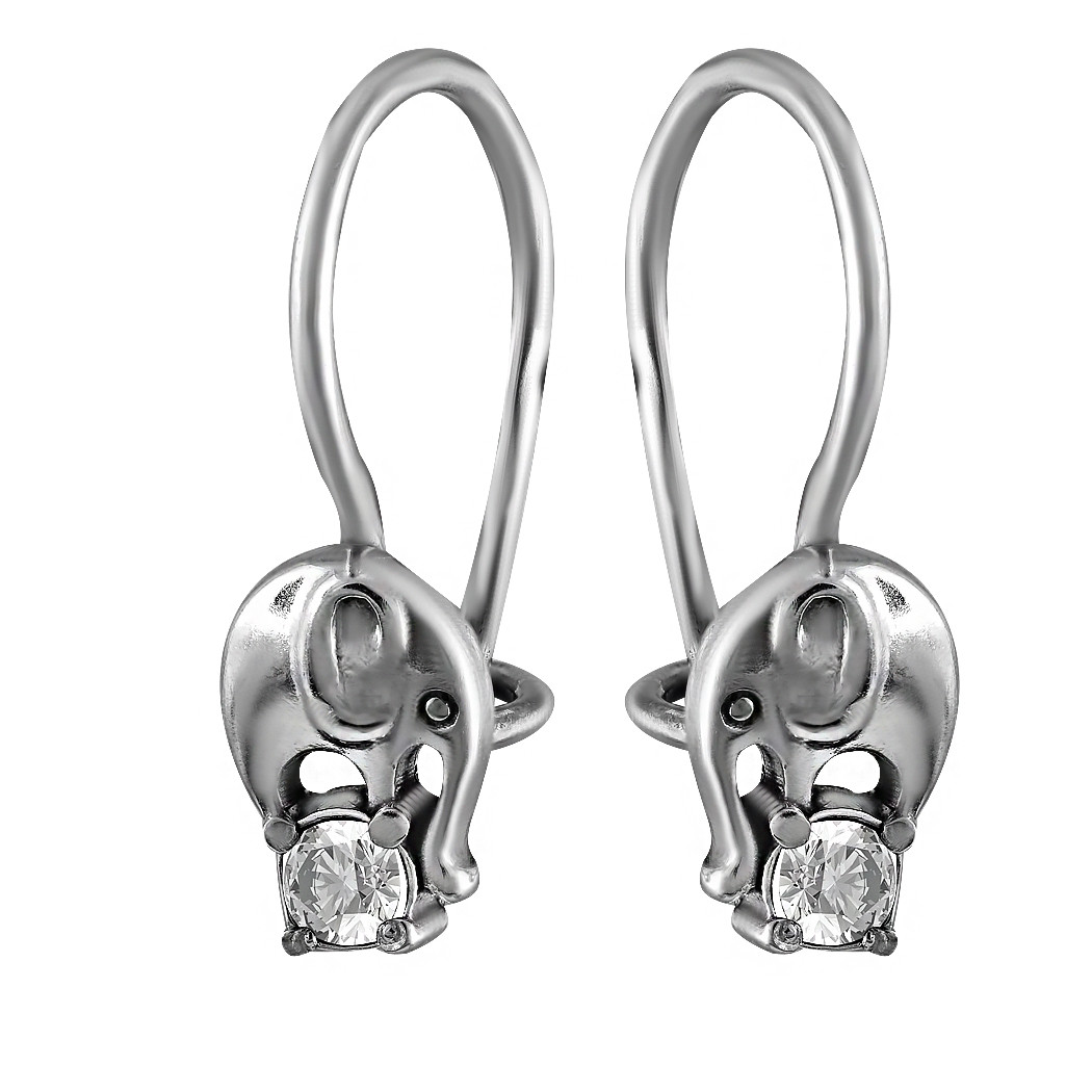 

Серьги Twiddle jewelry с кубическим цирконием 1.47 г (С049)