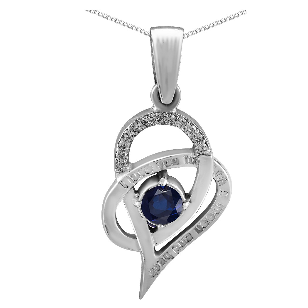 

Кулон из серебра с кубическими циркониями Twiddle Jewelry Сине-белый 2.31 г (П134с)