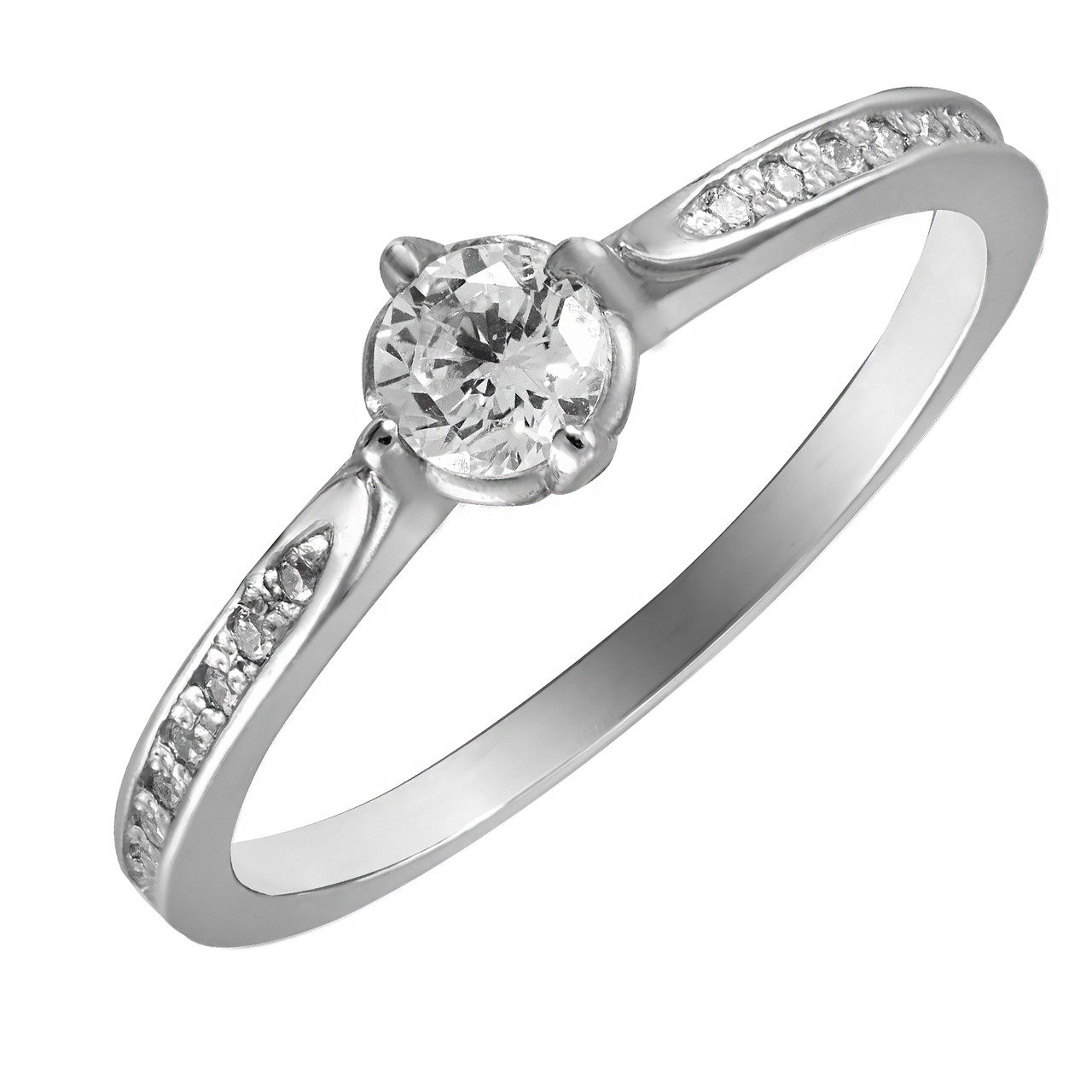 

Кольцо из серебра с цирконием Twiddle Jewelry 17.5 размер 1.34 г (К009-17.5)