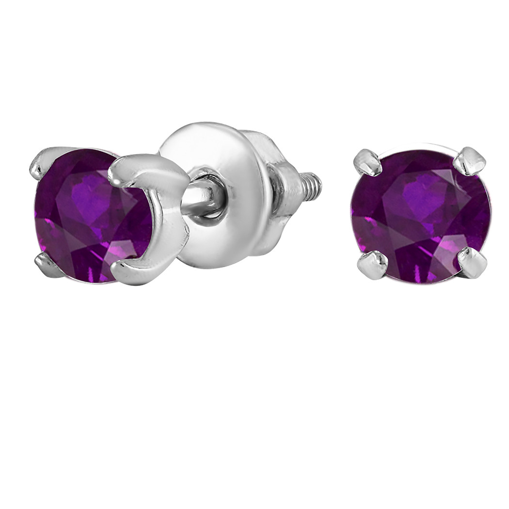 

Серьги из серебра с кубическим цирконием Twiddle Jewelry Фиолетовый 1.05 г (С017ф)