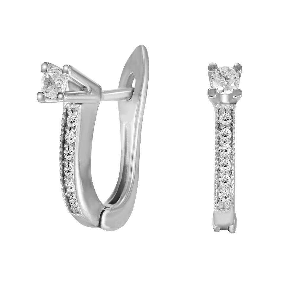 

Серьги Twiddle jewelry с кубическим цирконием 3.20 г (С073)