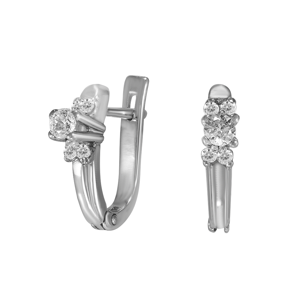 

Серьги Twiddle jewelry с кубическим цирконием 2.78 г (С072)