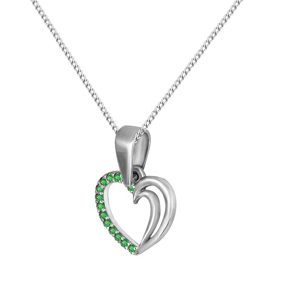 

Кулон из серебра с куб. циркониями Twiddle Jewelry Зеленый 0.86 г (П113з)