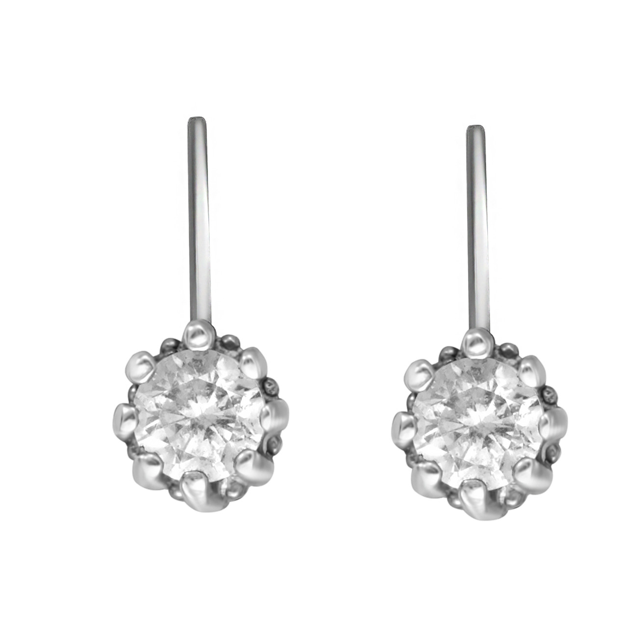 

Серьги Twiddle jewelry с кубическим цирконием 0.88 г (С044)