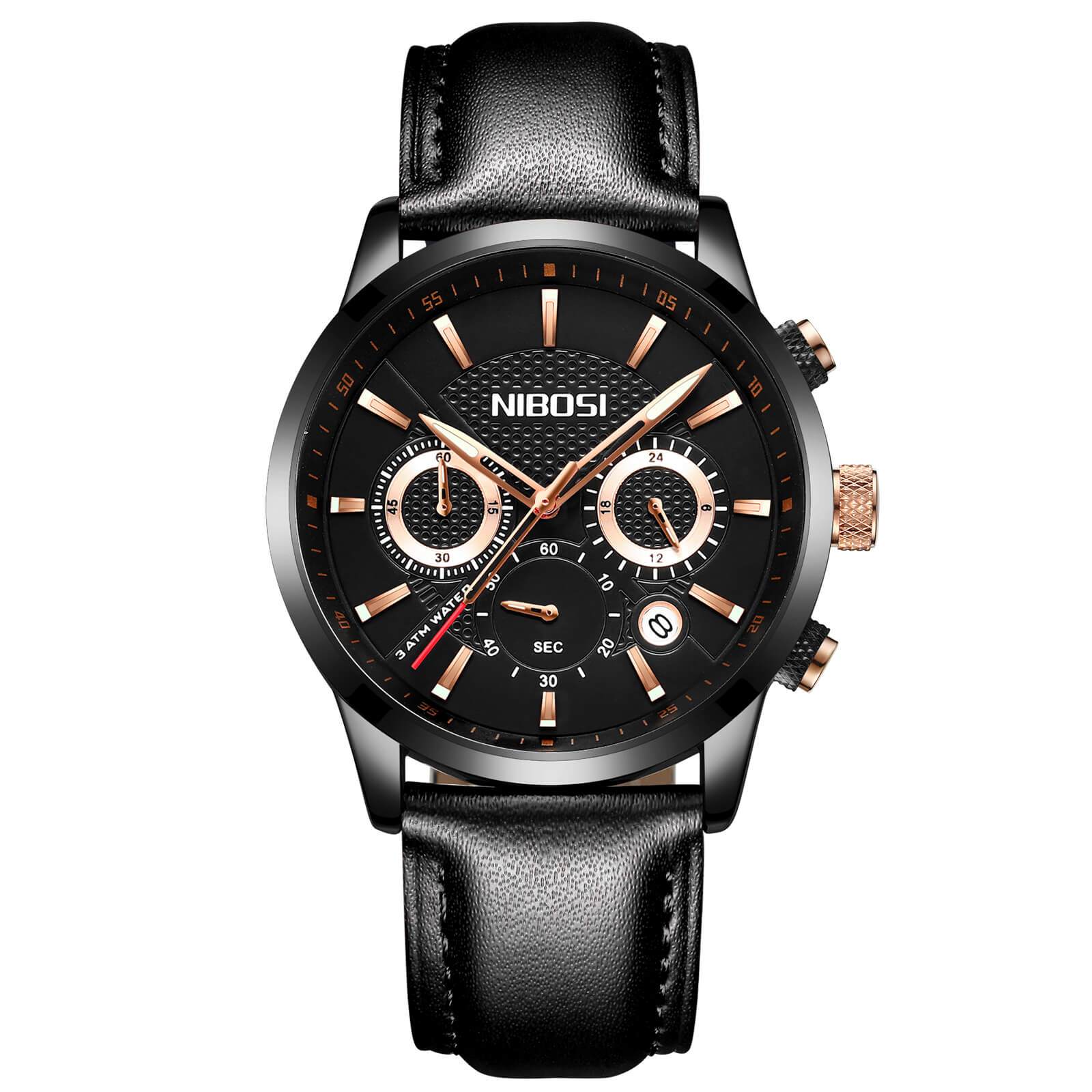 

Мужские часы Nibosi 2313 Black с черным циферблатом