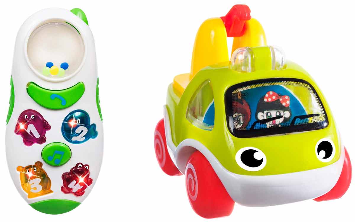 

Набор игрушек BeBeLino Музыкальный телефон со светом + Машинка Быстрый помощник (57036-6-8031)