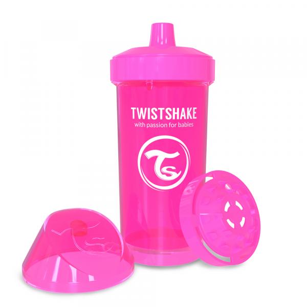 

Детская чашка Twistshake 360мл 12+мес Розовая (78068) (24901)