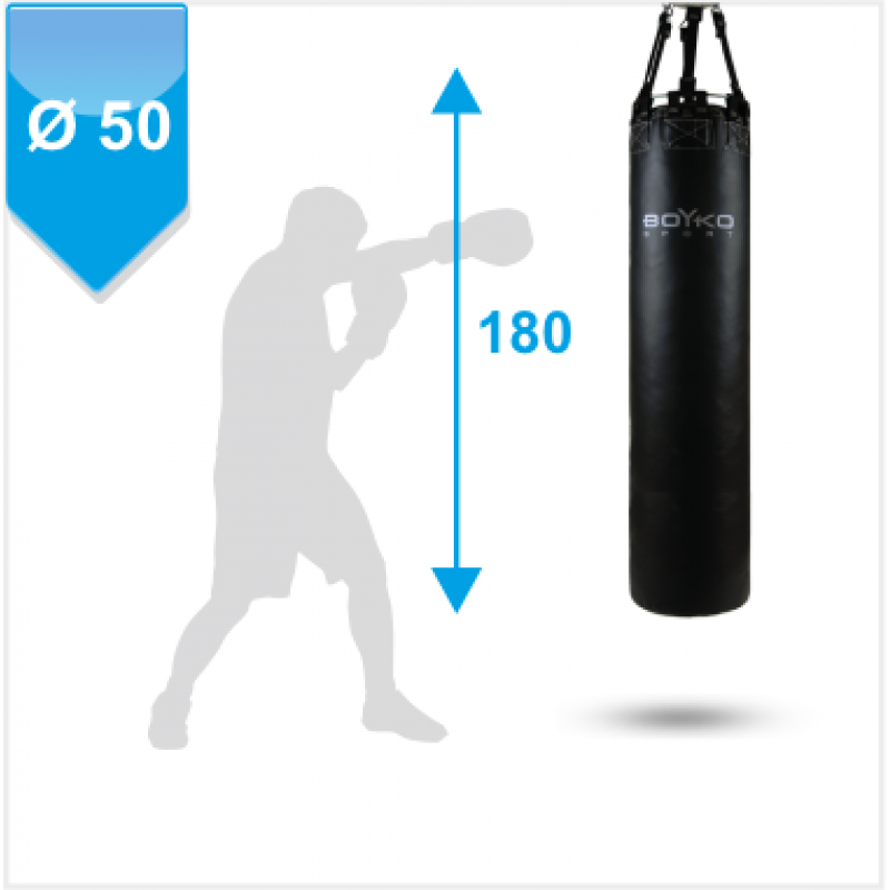 

Мешок боксерский Boyko-Sport цилиндрический 180х50 см, код: bs0412503306-BK