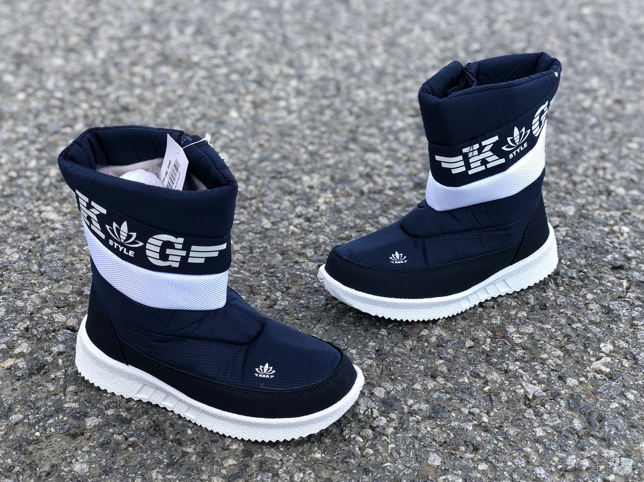 

Дутики детские K&G Размер 32 21 см Синие 2