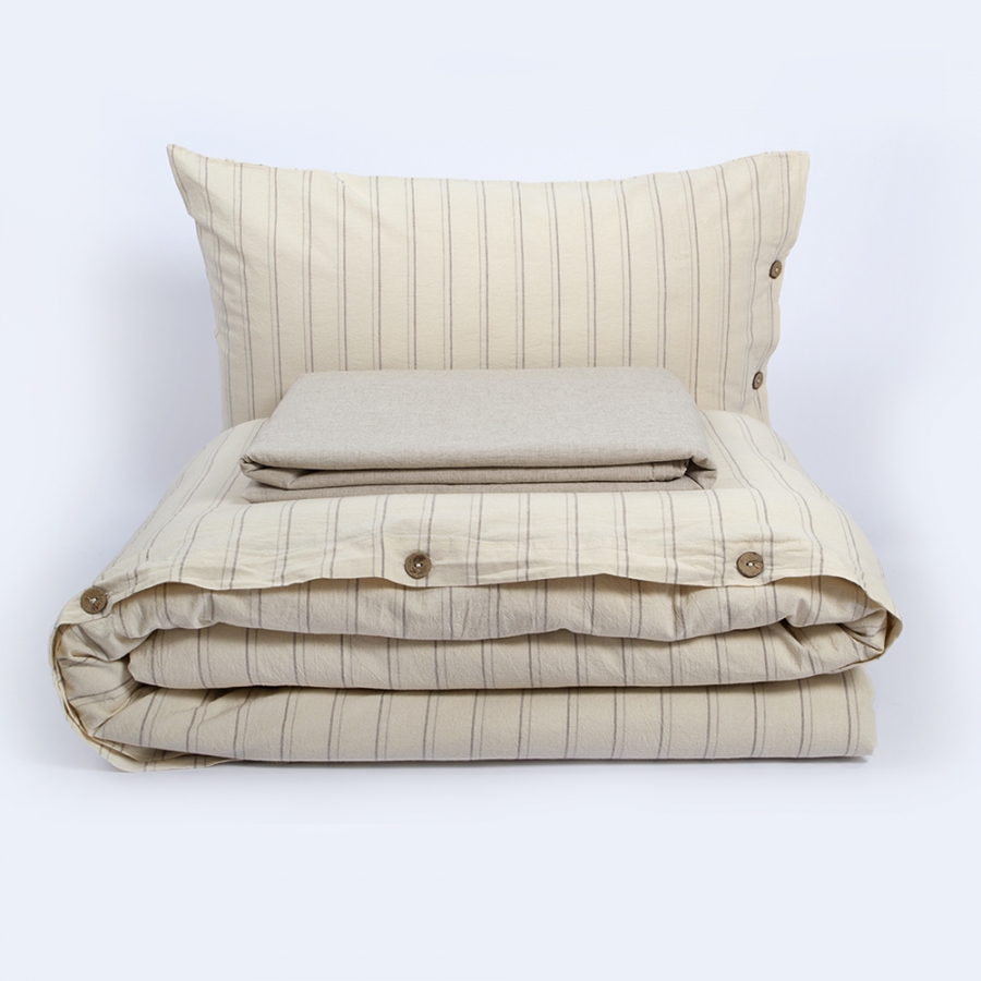 

Постельное белье Barine Washed cotton - Sunday beige бежевый евро