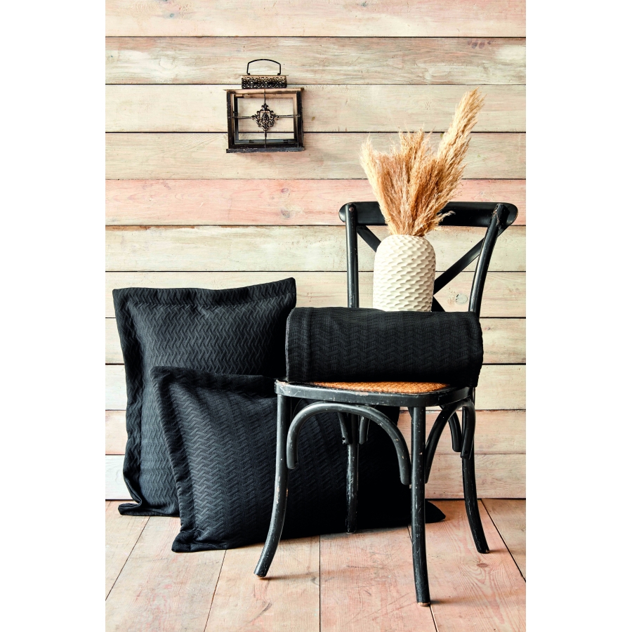 

Покрывало с наволочками Karaca Home - Charm bold siyah черный 250*240 евро