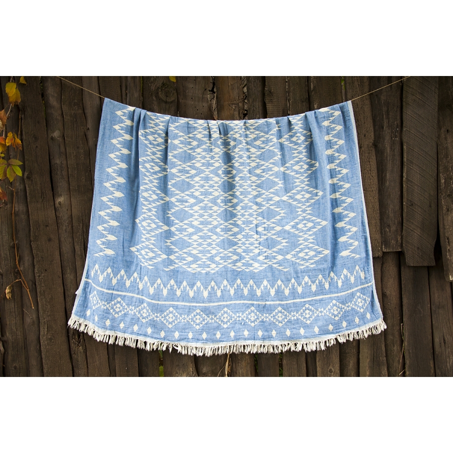 

Покрывало Barine - Kilim Throw Blue 130*170 голубой