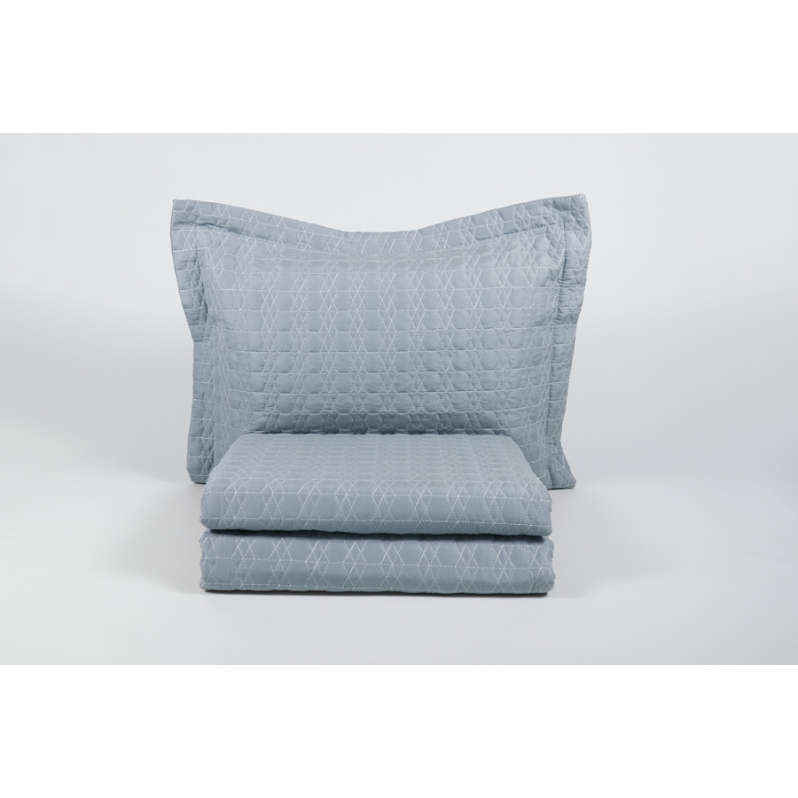 

Покрывало с наволочками Karaca Home - Edenia mavi 2019-1 голубой 240*230