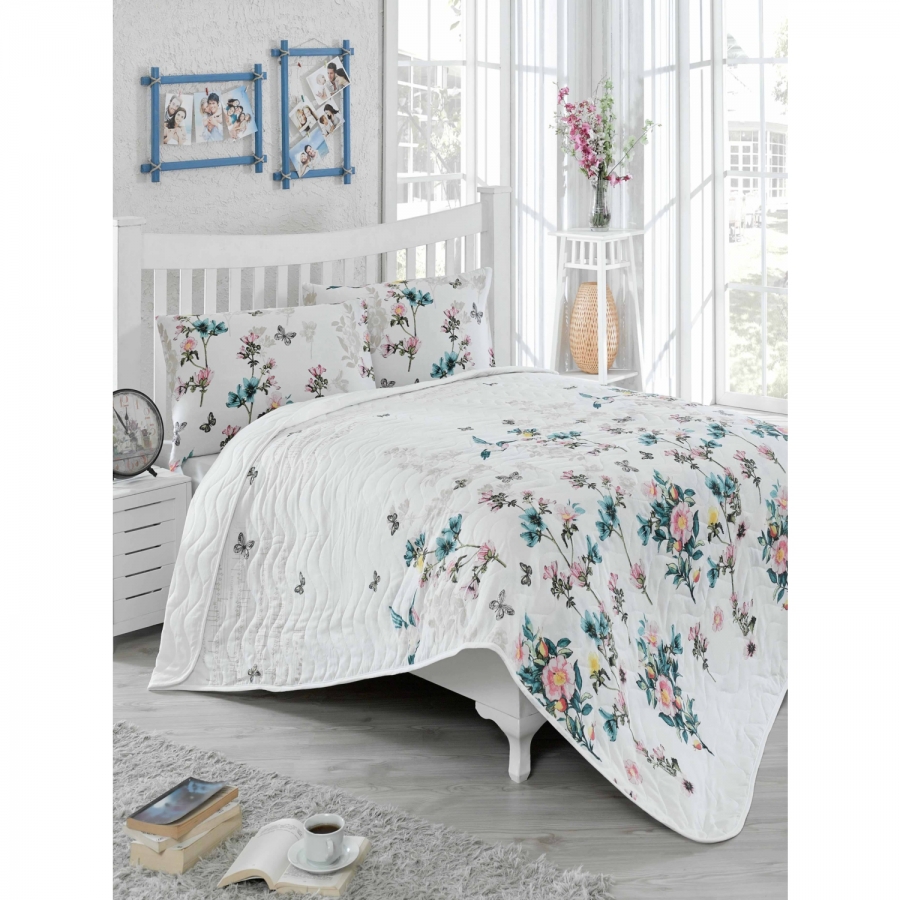 

Покрывало стеганное с наволочками Eponj Home - Carmela somon 200*220