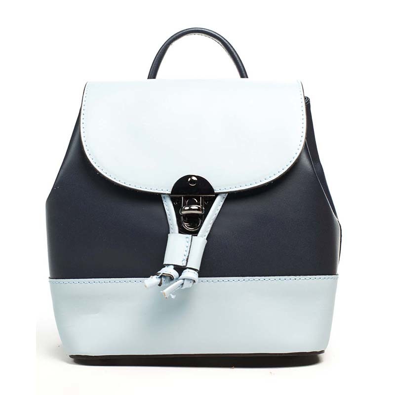 

Городской кожаный рюкзак Italian Bags Синий