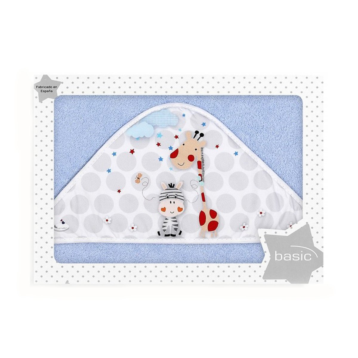 

Полотенце Interbaby Jungle 100x100 cм голубое (01127-01)