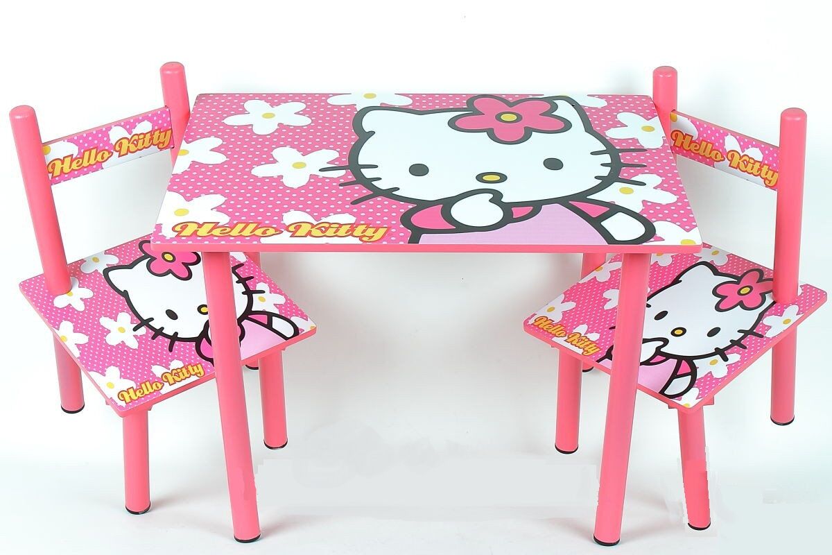 

Набор детской деревянной мебели Столик + 2 стульчика Hello Kitty Toysi (алл10004*114)