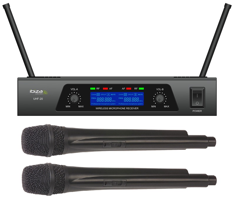 

Беспроводная микрофонная радиосистема IBIZA UHF20