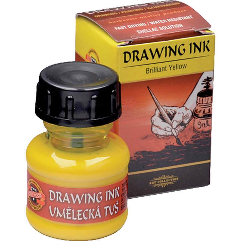 

Тушь Koh-i-Noor Drawing Ink 20 мл Бриллиантовый желтый