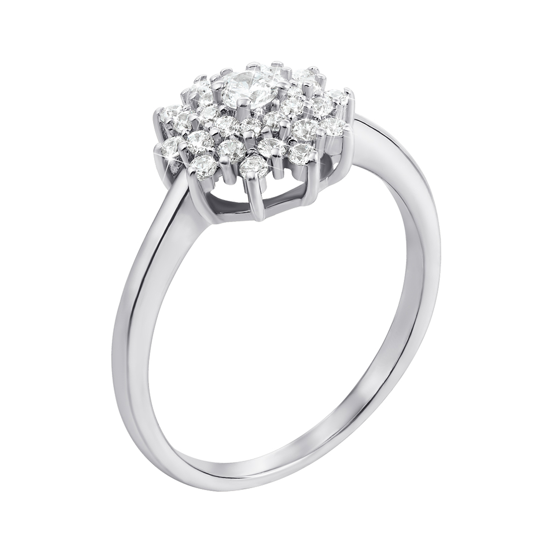 

Серебряное кольцо с фианитами 000134411 16 размера
