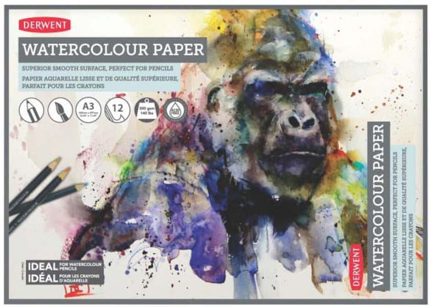 

Склейка для акварели Derwent Watercolor белая гладкая A3 (42х29.7) 300 г/м2 12 листов (2301971)