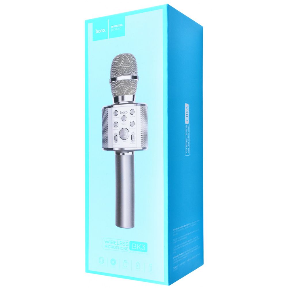 

Беспроводной микрофон Hoco Microphone BK3 Cool Sound silver