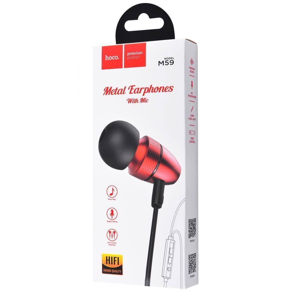 

Наушники Hoco M59 Magnificent Universal With Microphone red