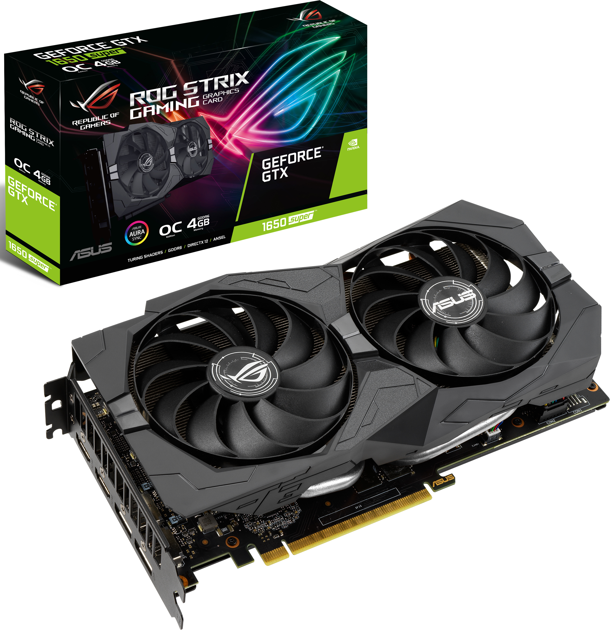 Видеокарта Asus PCI-Ex GeForce GTX 1650 Super ROG Strix OC Gaming 4GB GDDR6  (128bit) (1530/12002) (2 x HDMI, 2 x DisplayPort)  (ROG-STRIX-GTX1650S-O4G-GAMING) – фото, отзывы, характеристики в  интернет-магазине ROZETKA | Купить в