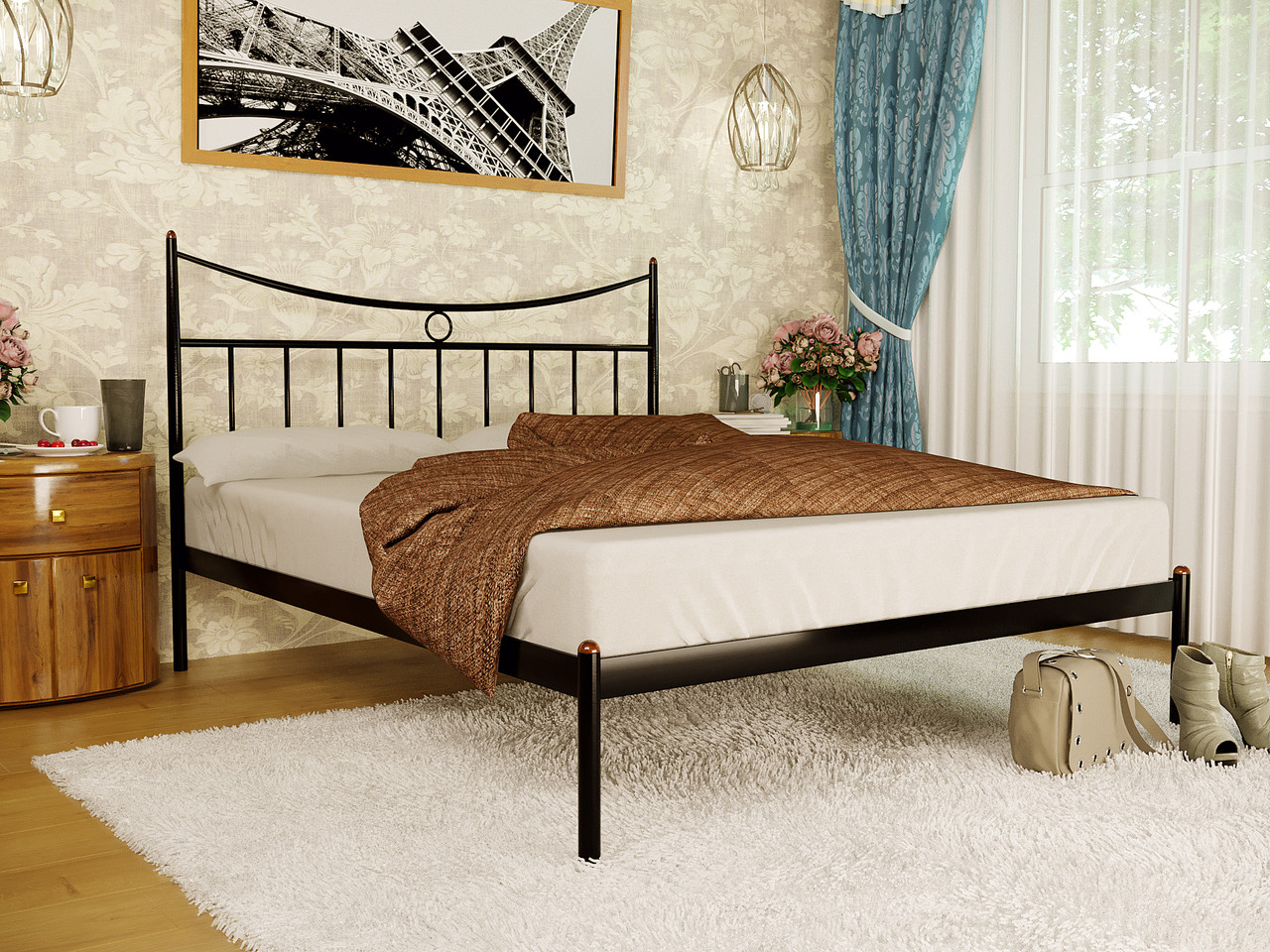 

Кровать металлическая PARIS-1 (Париж) 160Х200