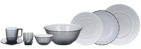 

Сервиз столовый TRIANON GRAPHITE, 43 предмет