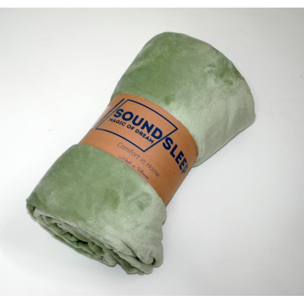 

Плед флисовый SoundSleep Softness светло-зеленый 200х220 см