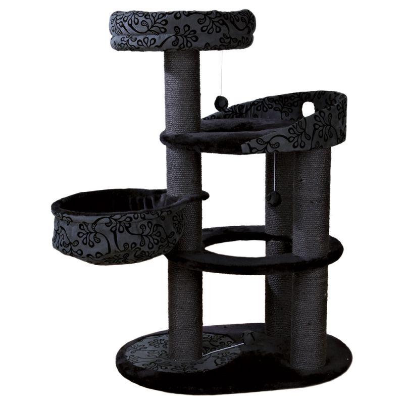

Игровой комплекс для котов Elegant с лежанками для кошки и когтеточкой, черный