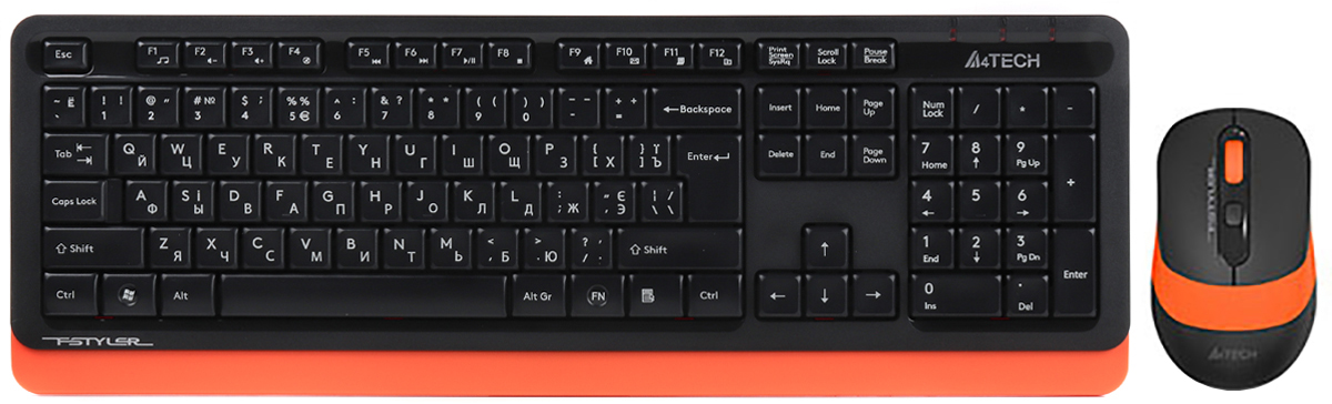 

Комплект бездротовий A4Tech FG1010 Wireless Black/Orange