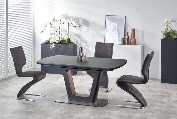 

Обеденный стол Halmar BILOTTI 160/200x90x76 см Антрацит матовый/Орех