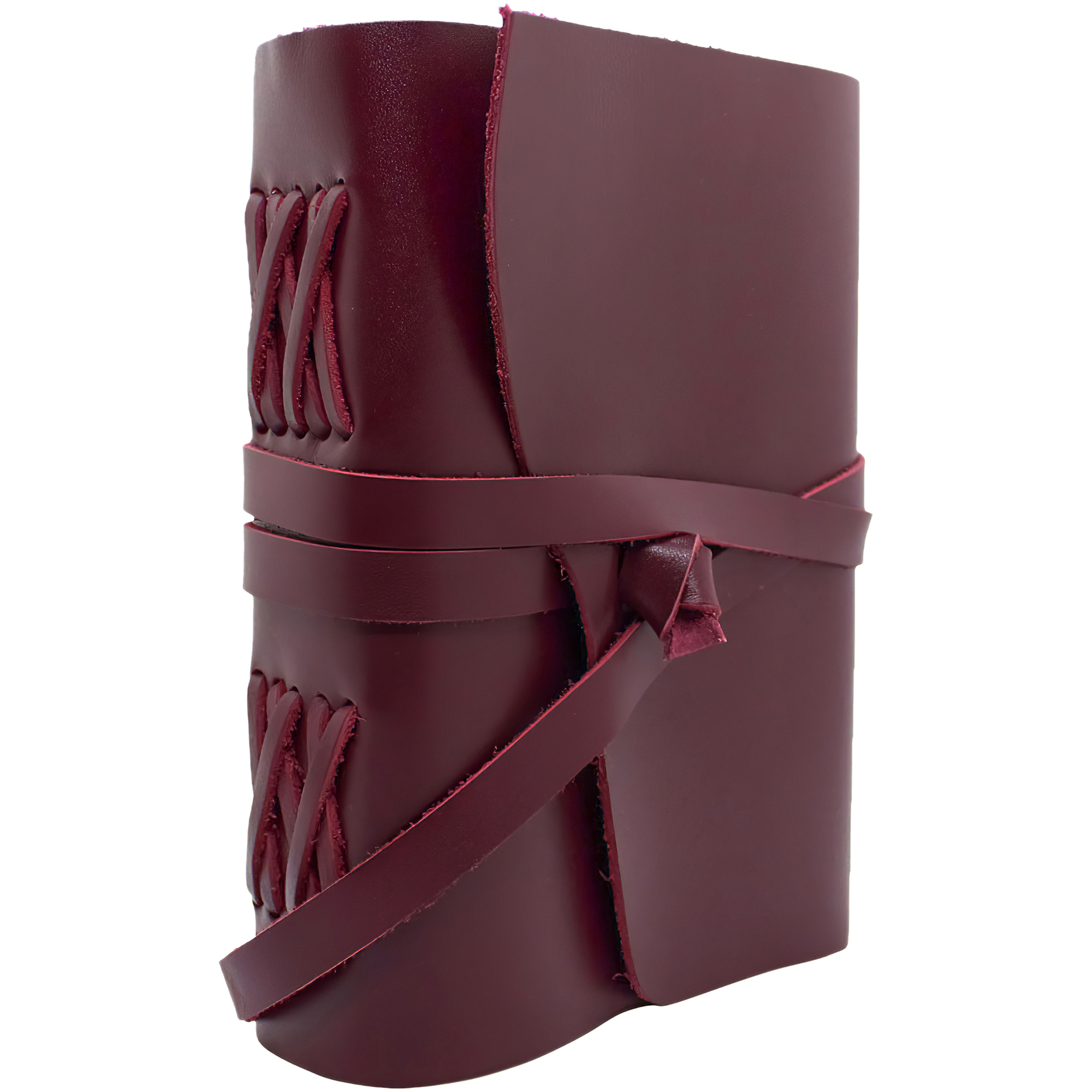 

Кожаный Блокнот записная книга B6 женский Comfy Strap в линию ручной работы из кожи Кайзер Бордовый